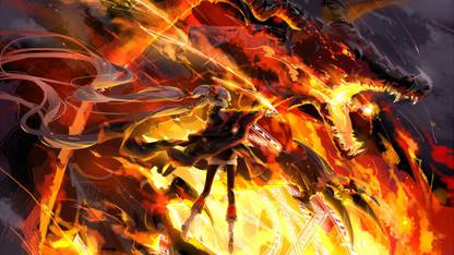 Athahdesigns Anime fire-dragon-others-imagesWallpaper Paper Print -  Animation & Cartoons posters in India - Buy art, film, design, movie,  music, nature and educational paintings/wallpapers at Flipkart.com