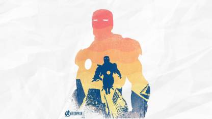 Wall Poster -iron-man-silhouettes-superheroes-the-avengers-movie-white- background Paper Print - Movies posters in India - Buy art, film, design,  movie, music, nature and educational paintings/wallpapers at 
