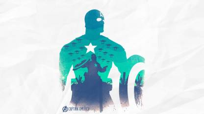 captain-america-silhouettes-superheroes-the-avengers-movie-white-background  Wall Poster Paper Print - Movies posters in India - Buy art, film, design,  movie, music, nature and educational paintings/wallpapers at 