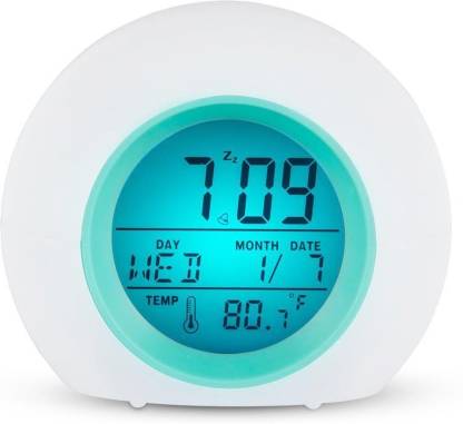 Singtronics Lcd Alarm 7 Color Changing, Lcd Alarm Clock