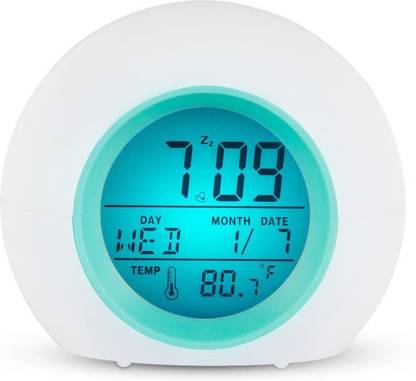 Singtronics Lcd Alarm 7 Color Changing Led Backlight Digital Kitchen Indoor Table Desk Watch Room Home Temperature Thermometer Sleep Clock Timer In India Singtronics Lcd Alarm 7 Color Changing, Lcd Alarm Clock