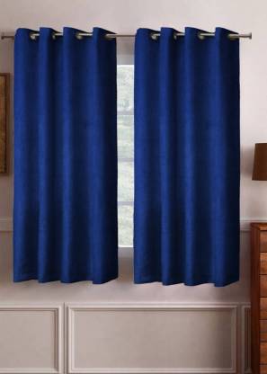 Flipkart Smart 152 Cm, Navy Blue Window Curtains