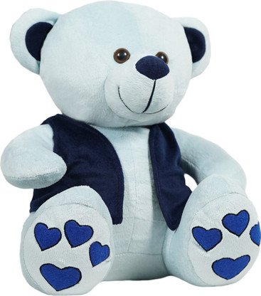 white and blue teddy