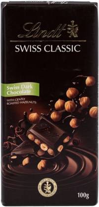 LINDT Swiss Classic Dark Chocolate, Hazel Nut, 100g Bars Price in 