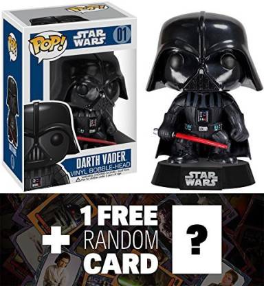 Star Wars Darth Vader Funko Pop X Vinyl Bobble Head Figure W Stand 1 Free Official Trading Card Bundle Darth Vader Funko Pop X Vinyl Bobble Head Figure W Stand