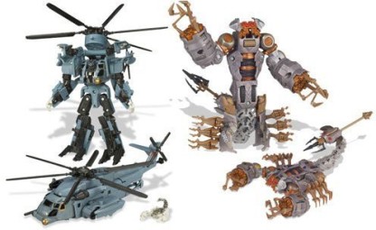 Transformer Movie Screen Battle DESERT ATTACK scorpinok robot figure toy set 