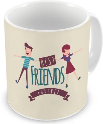 Factorywala Cartoon Girl & Boy Best Friends are Forever Text Ceramic Coffee  Mug Price in India - Buy Factorywala Cartoon Girl & Boy Best Friends are  Forever Text Ceramic Coffee Mug online