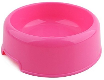 pink plastic dog bowls cheap