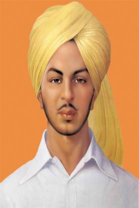 ASHD Fine Quality Wall Poster Bhagat Singh Paper Print - Personalities ...