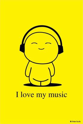 PL - I Love My Music Wall Poster 13*19 inches Paper Print - Music posters  in India - Buy art, film, design, movie, music, nature and educational  paintings/wallpapers at 