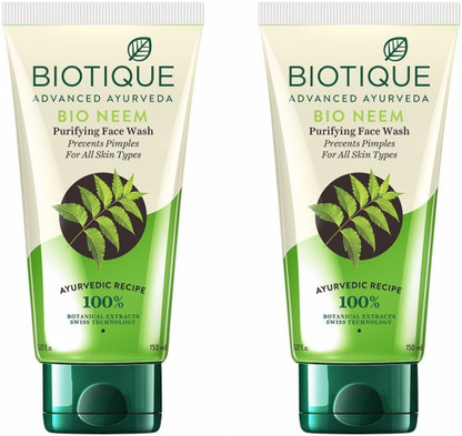 biotique bio neem purifying face wash for oily acne prone skin