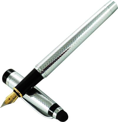 auteur unique india s first steel finish fountain pen with stylus for capacitive touch screen fountain pen