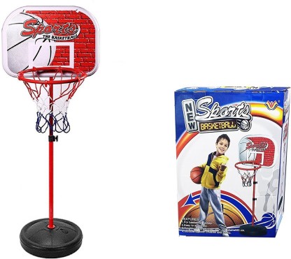 Net and Ball Pump Indoor and Outdoor Fun Toys for Toddlers 3 Basketball Hoop for Kids Years Old. Adjustable Height 30-62 Inches Portable Stand Basketball Set Sport Game Play Toys Set with Ball 