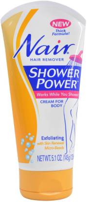 Nair Hair Remover Shower Power Cream For Body - 145g/125ml () Cream -  Price in India, Buy Nair Hair Remover Shower Power Cream For Body -  145g/125ml () Cream Online In India,
