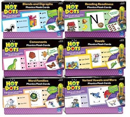 Educational Insights Hot Dots Flash Cards Phonics Reading Readiness Learning 