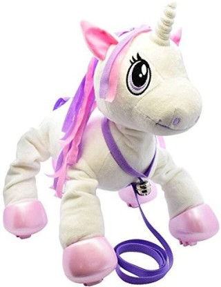 Peppy Pets Pink Unicorn Toy Bouncing Interactive Pet No Batteries Required 