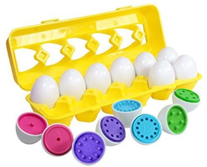 Shape Recognition Toys for Kids Educational Color Sorting Toys Montessori Learning Toys for Boy and Girl Dimple Fun Egg Matching Toy Toddler STEM Easter Eggs Toys Play Egg Shapes Puzzle Set 