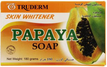 truderm skin whitener papaya soap 180g