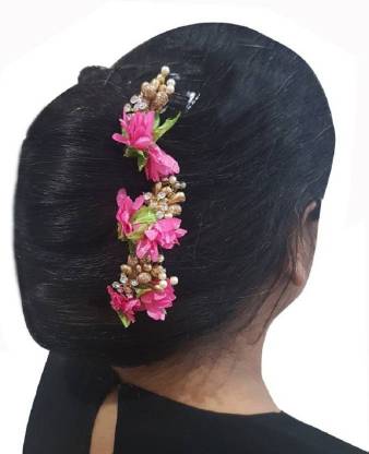 Majik Women Juda flowers Clips Bun Clip / Hair Flowers for women and girls  Hair Accessory Set Price in India - Buy Majik Women Juda flowers Clips Bun  Clip / Hair Flowers