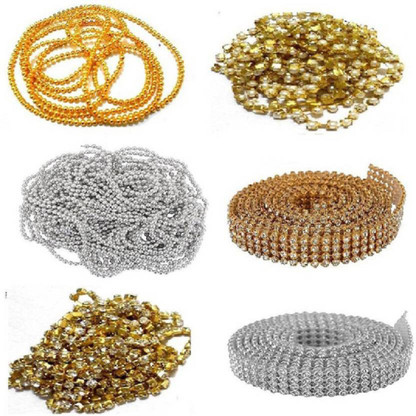puffy Pearl chain stone chain golden 
