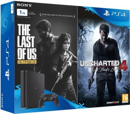 SONY PlayStation 4 (PS4) Slim 1 TB with The Last of Us and Uncharted 4