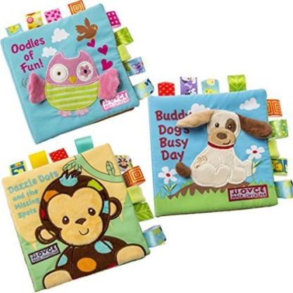 Zoo Infants and Kids Early Education Soft Book Nontoxic Plastic Baby Cloth Books Activity Anti-Crinkle Cloth Book for 0-3 Years Old Toddler 