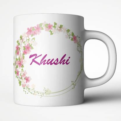 Abaronee Khushi in name design Ceramic Coffee Mug Price in India - Buy  Abaronee Khushi in name design Ceramic Coffee Mug online at 