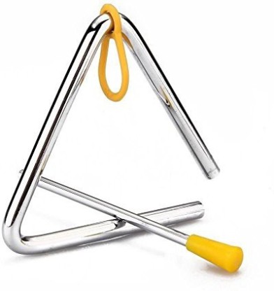 DARENYI 6 inch Musical Triangle Beater Rhythm Musical Educational Triangle Percussion Instrument for Music Learning Practicing Enlightenment 