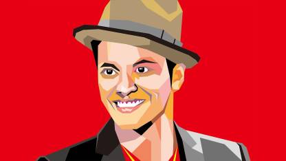 Bruno Mars - Pop Art - Quirky - Funky - colorful - Music Posters - Posters  for Home and office Fine Art Print - Pop Art, Music, Personalities posters  in India -