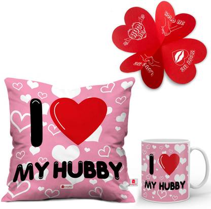images Valentine Gifts For Husband Flipkart indigifts cushion greeting card mug gift set