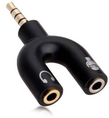 3.5mm Stereo Splitter Audio to Mic & Headset Jack Plug Adapter For Phone