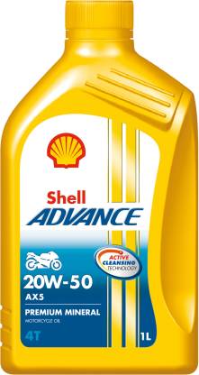 Shell Advance AX5 20W-50 4T Conventional Engine Oil  (1 L)