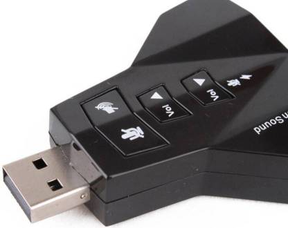 AVB 12 MBPS 3D 7.1 Channel USB External Sound Card Audio Adapter With Mic - Compatible With Windows XP/ME/Vista/2000/Windows 7/Windows 8/Server 2003/Linux/Mac-OS- Plug and Play Compatibility - Supports Virtual 3D Sound - Turn your Front USB Port of Desktop into Audio Input and Mic USB Internal Sound Card