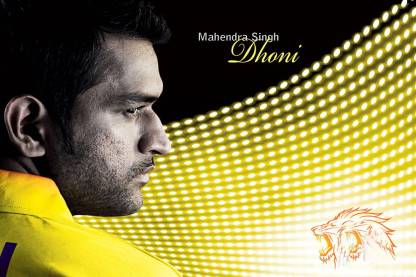 MS Dhoni CSK Vinyl Poster Paper Print - Sports posters in India - Buy art,  film, design, movie, music, nature and educational paintings/wallpapers at  