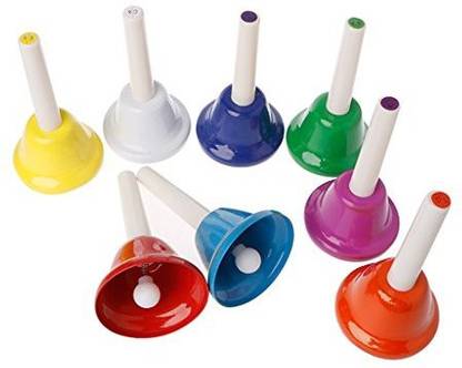 Generic Percussion Hand Tambourine Bells Plastic Hand Kids Music Rhythm Toys Education Music Instrument for Kids Toddler Childrens