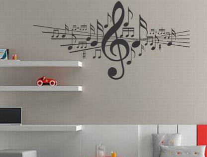 Happy Walls Music & Musical Instruments Multicolor Wallpaper Price in India  - Buy Happy Walls Music & Musical Instruments Multicolor Wallpaper online  at 
