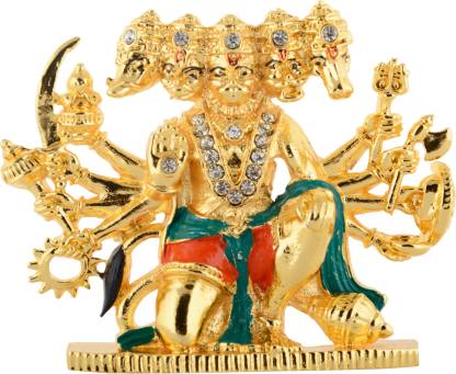 Kulin Metal Lord Hanuman | Bajrangbali Idol | Statue For Car Dashboard | Home Decor | Gifting | Showpiece Decorative Showpiece  -  5.6 cm