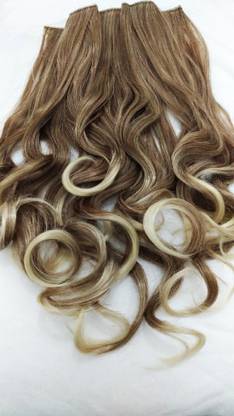 Confidence Clip in Extensions Brown with Blonde Highlights For Women & Girls | Best Quality Blonde Curly Extension for Women & Girls - 24 Inches Synthetics Extension Hair Extension Price in India - Confidence Clip in Extensions Brown with Blonde Highlights For Women & Girls | Best Quality Blonde Curly Extension for Women & Girls - 24 Inches Synthetics Extension Hair Extension Price in India -