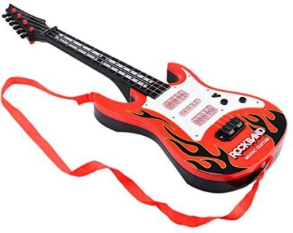 Blue WOLFBUSH Children Electric Guitar 6 Strings Guitar Toy Early Educational Musical Instrument Toy for 2-10 Years Old Boys Girls 
