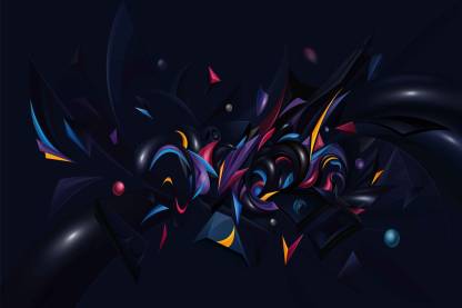 Exclusive AZOHP4191 Colorful Shapes On A Dark Background Full HD Poster  Latest Best New 3D Look Beautiful Paper Print - Abstract, Nature posters in  India - Buy art, film, design, movie, music,