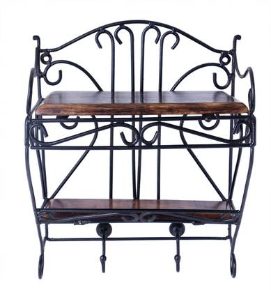 Craftpoint Wrought Iron Wall Hanging Set Top Box Wall Mount Set Top Holder Storages Shelf Rack Wooden Wall Shelf Price In India Buy Craftpoint Wrought Iron Wall Hanging Set Top Box Wall Mount