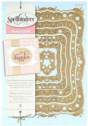 Spellbinders Nestabilities Dies - Majestic Labels 8 ...