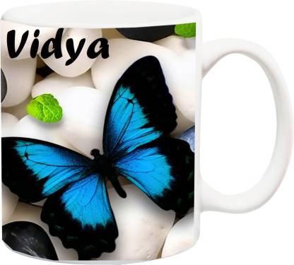 Stylotrendz Special Gift for Girl,Wife,GF,Sister,Mom- VIDYA Blue Butterfly HD  Name Printed theme Coffee Ceramic Coffee Mug Price in India - Buy  Stylotrendz Special Gift for Girl,Wife,GF,Sister,Mom- VIDYA Blue Butterfly HD  Name Printed