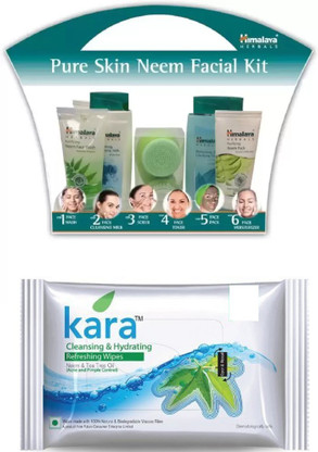 himalaya pure skin neem facial kit with face massager
