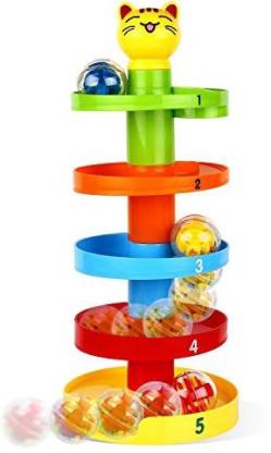 Peradix Swirl Ball Ramp Toddlers Ball Drop Toy Educational Puzzle 