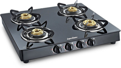 5 burner gas hob 75cm black