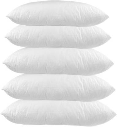 Soft Touch Polyester Fibre Solid Bed/Sleeping Pillow Pack of 5