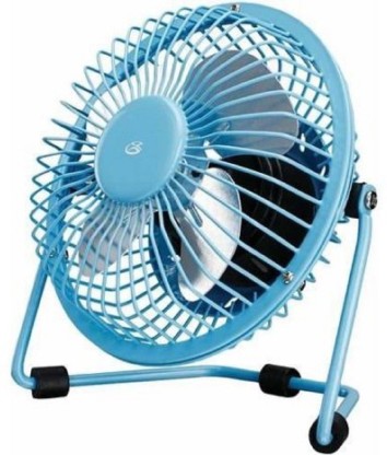 Personal Cooling Fan for Desktop Office Mini Quiet Fan with Metal Construction & Strong Airflow & 360°Adjustable Tilt Angle 4 Inch Small USB Desk Fan Blue 