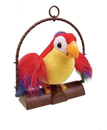 Talking Parrot Toy Recording Repeats Sound Kids Children Interactive Toys B 