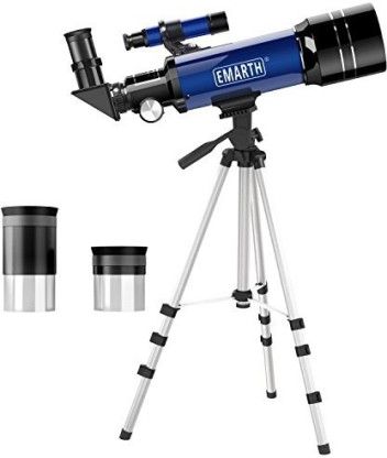 Emarth Telescope 70mm Astronomical Refracter Telescope with Tripod & Finder Scope Travel Scope Portable Telescope for Kids Beginners Blue 